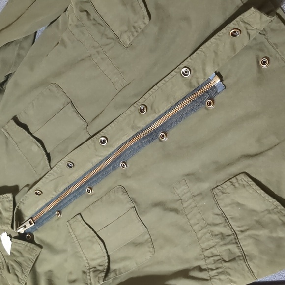 Zadig & Voltaire Kayak Bis jacket Military Green Skull Guitar Patch Women Sz M - Picture 9 of 12